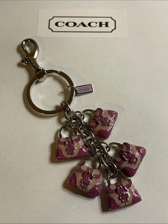 Coach Accessories - COACH Purple/Lavender Enamel Charm Keychain - Signature Handbag Charms